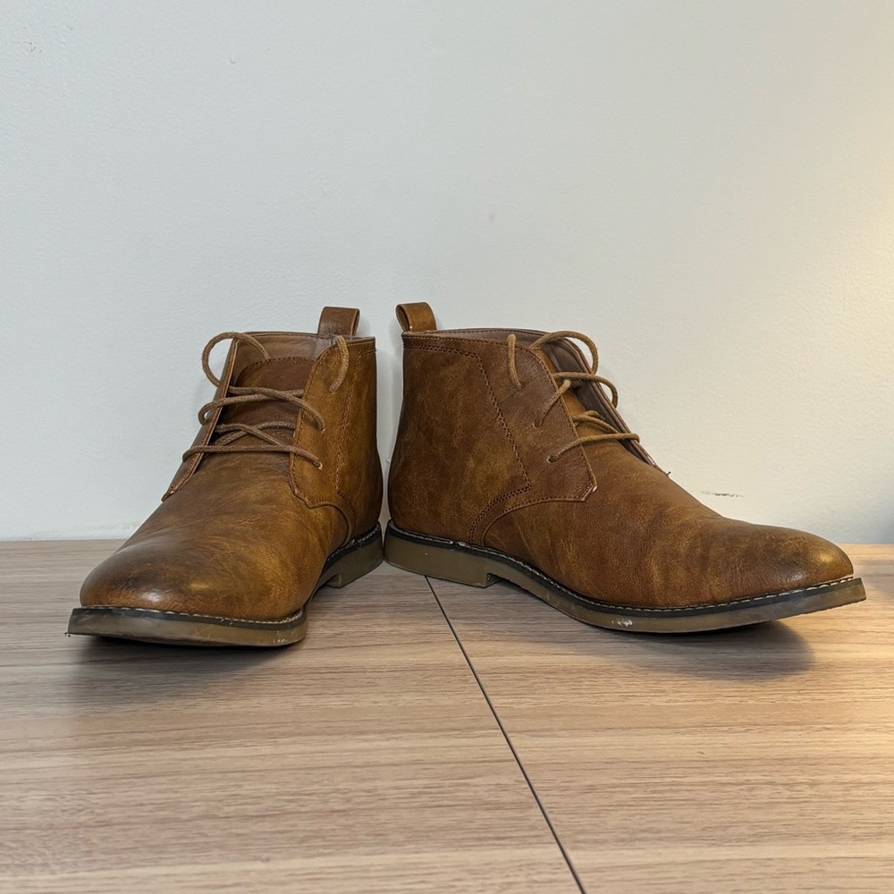 Tan Camel Brown Men's Lace Up Ankle Chukka Oxford Boot 9.5
